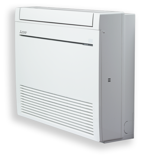 floor console mitsubishi electric heat pump