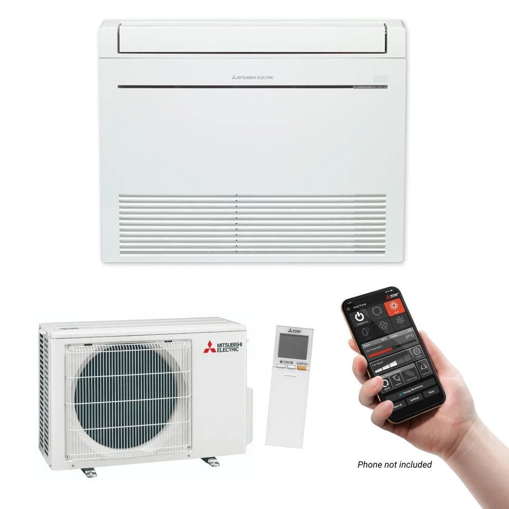 Mitsubishi KW25 RapidHeat Smart Floor Console with Built in Wi-Fi Control