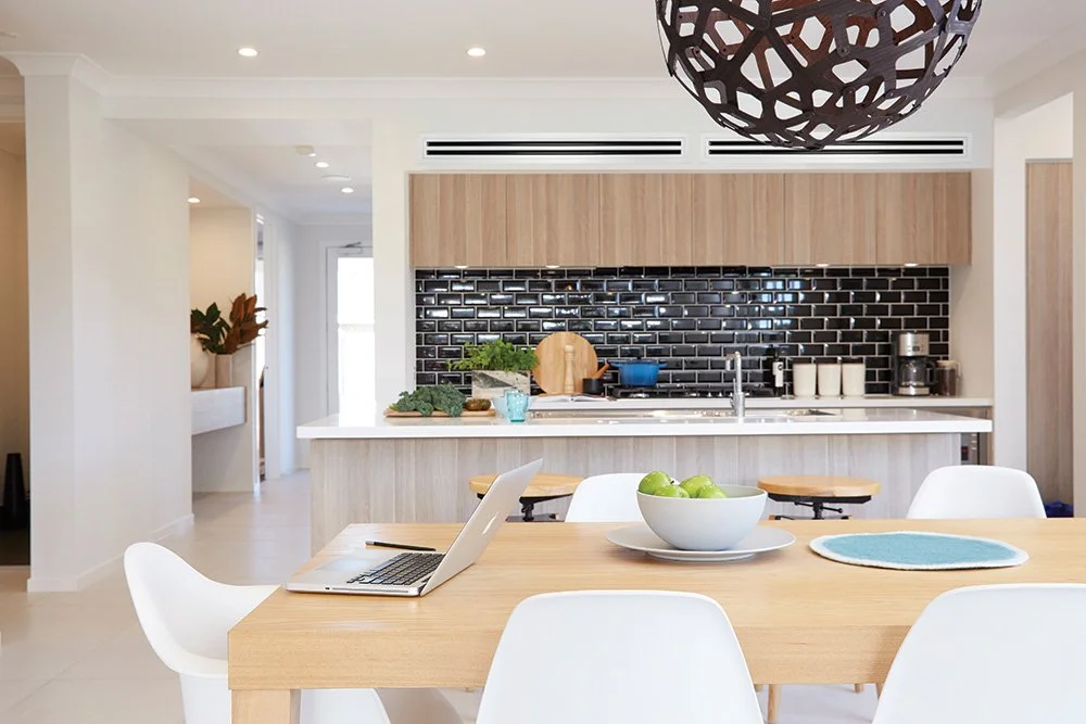 ducted central heating in kitchen
