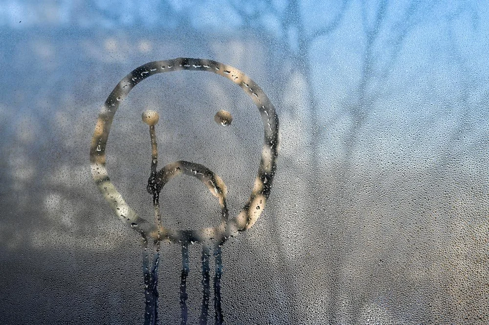Condensation on inside of window