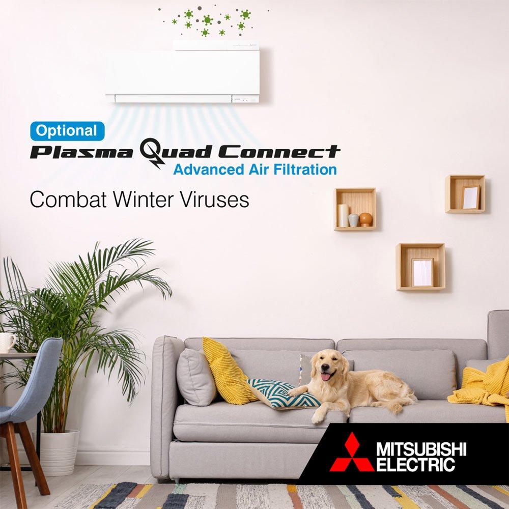 Mitsubishi Electric Plasma Quad Connect filtration preventing winter virus