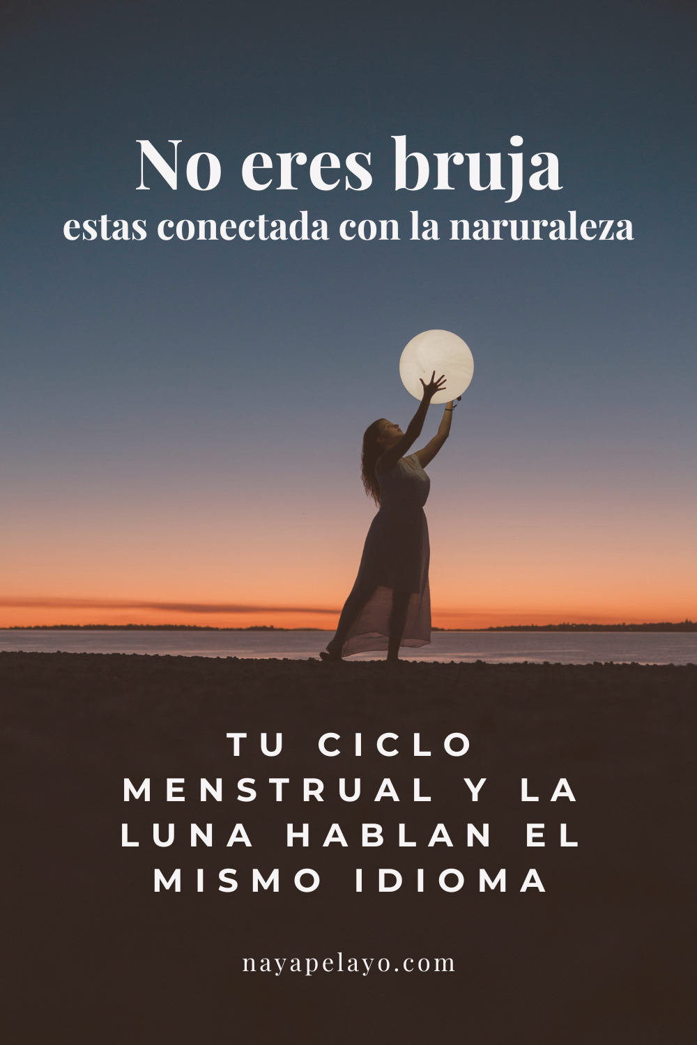 Frase sobre cómo las mujeres pueden sincronizar su energía con las fases de la luna cuando tienen ciclos irregulares o amenorrea