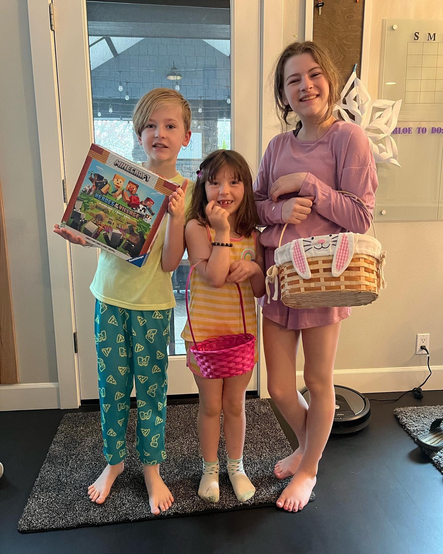 Easter basket and pajama success! #cousins