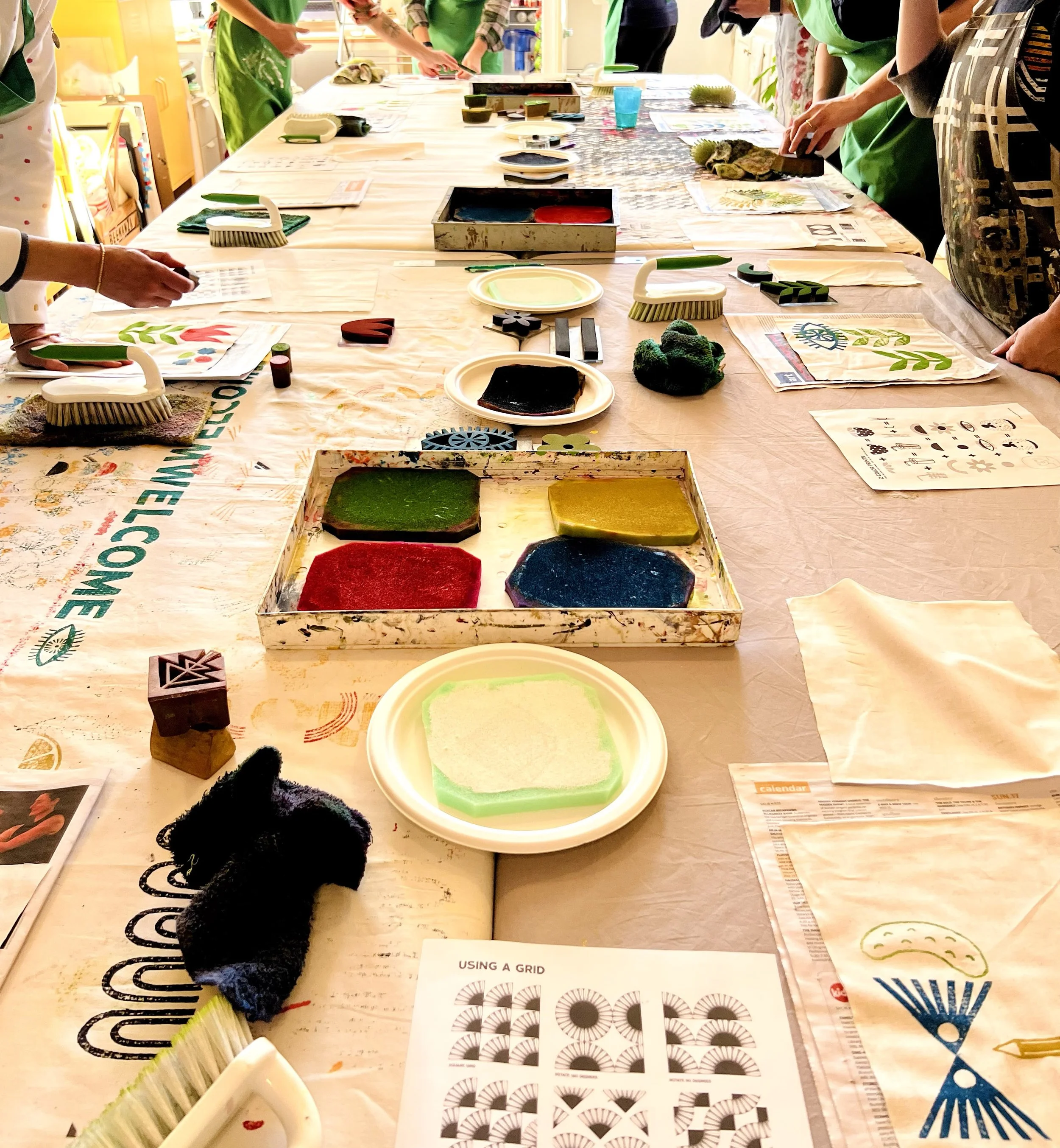 block printing workshop