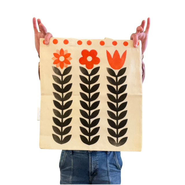 block print on fabric