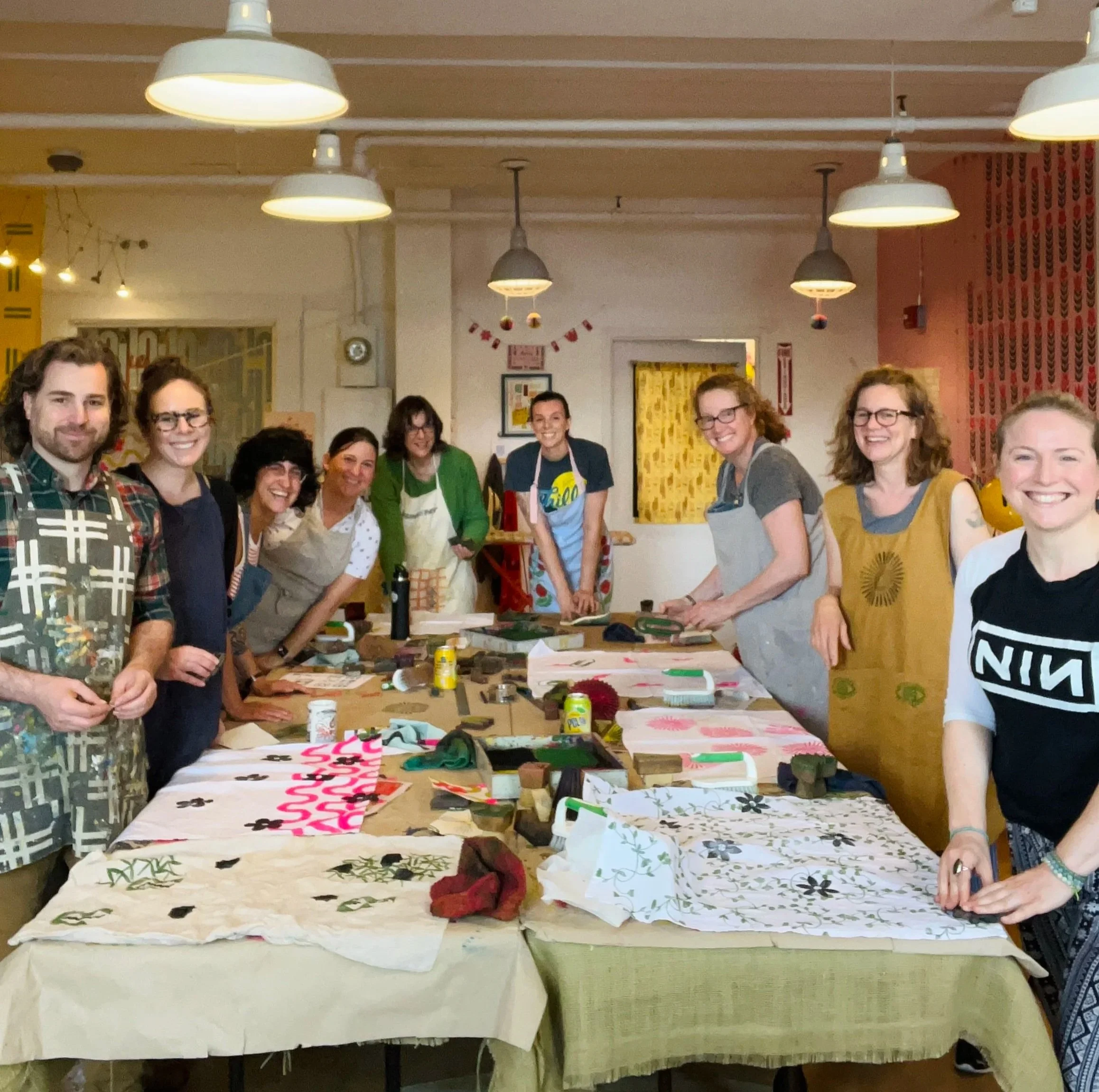 block printing workshop
