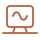 Orange computer monitor icon