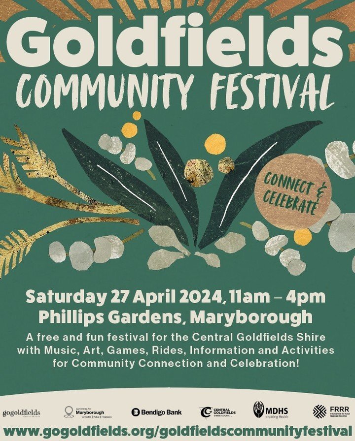 It's the Goldfields Community Festival - Saturday 27 April 2024 🎹🎨🤸&zwj;♂️🎉

Connect &amp; celebrate at the @goldfieldscommunityfestival from 11am to 4pm at Phillips Gardens in Maryborough.

It's a free, fun, all ages, all access event featuring 