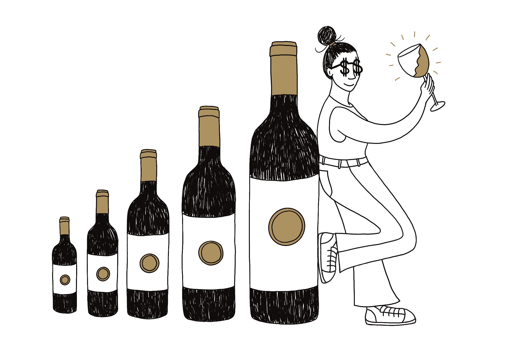Australian Financial Review Wine editorial Illustration