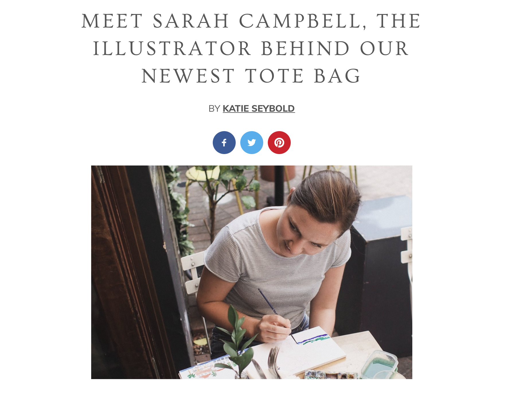 Annmarie Gianni tote bag illustration and blog feature