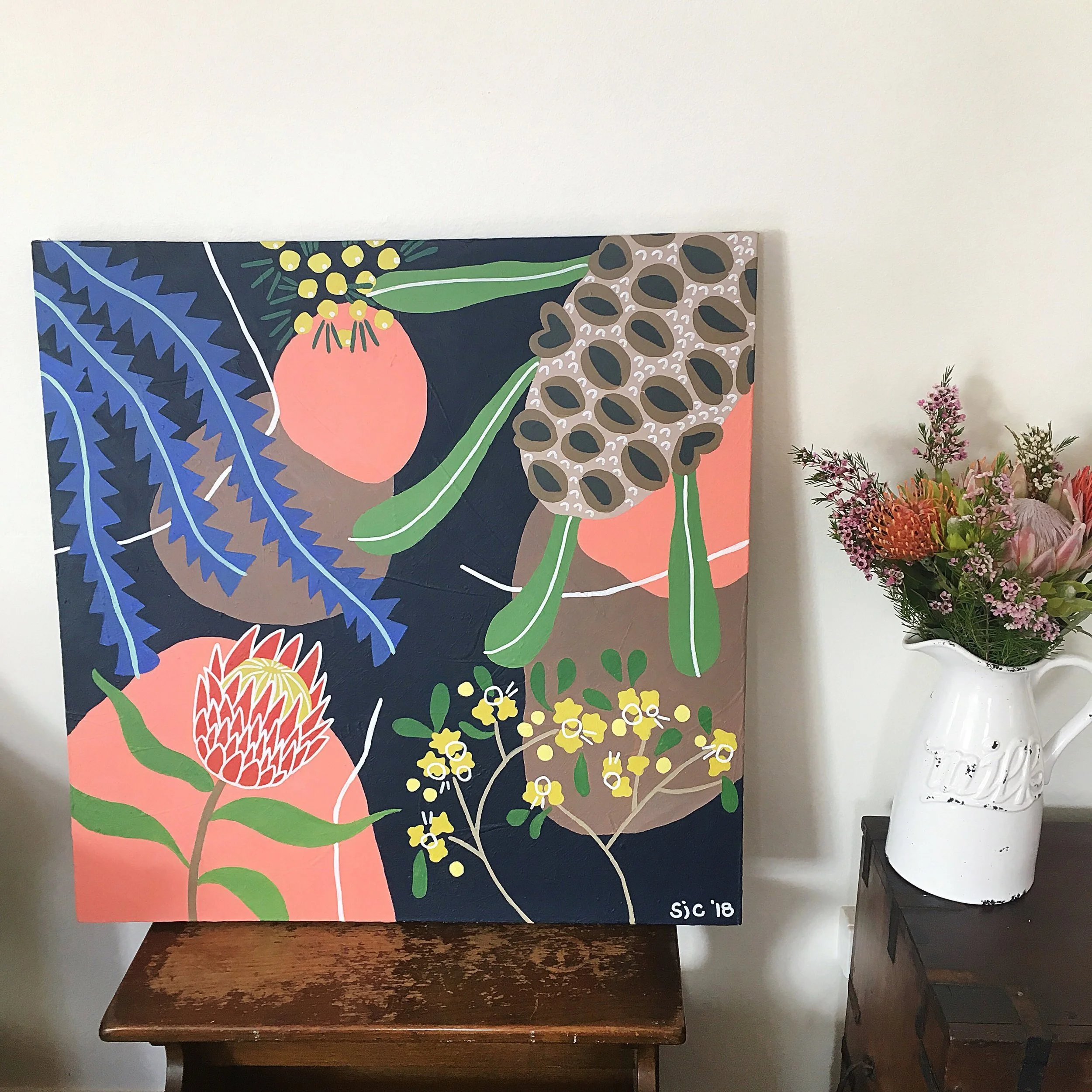 Australian Native flower Painting — sarah c illustration / UNNU Handmade
