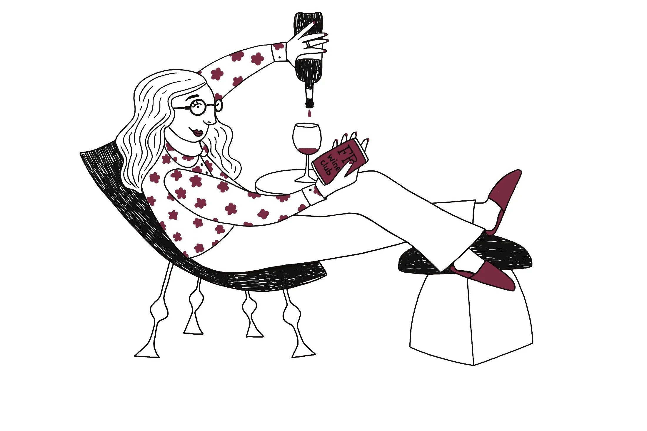 Australian Financial Review Wine editorial Illustration