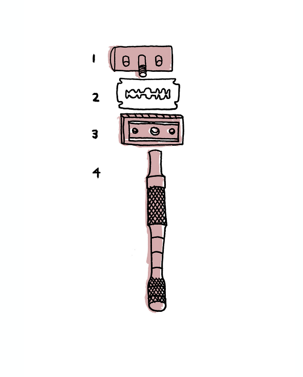 Well Kept safety Razor illustration 