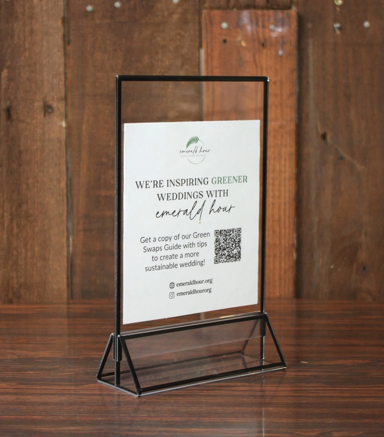 Black Border Plastic Signage Holder 5.25" x 8.5" 16 count