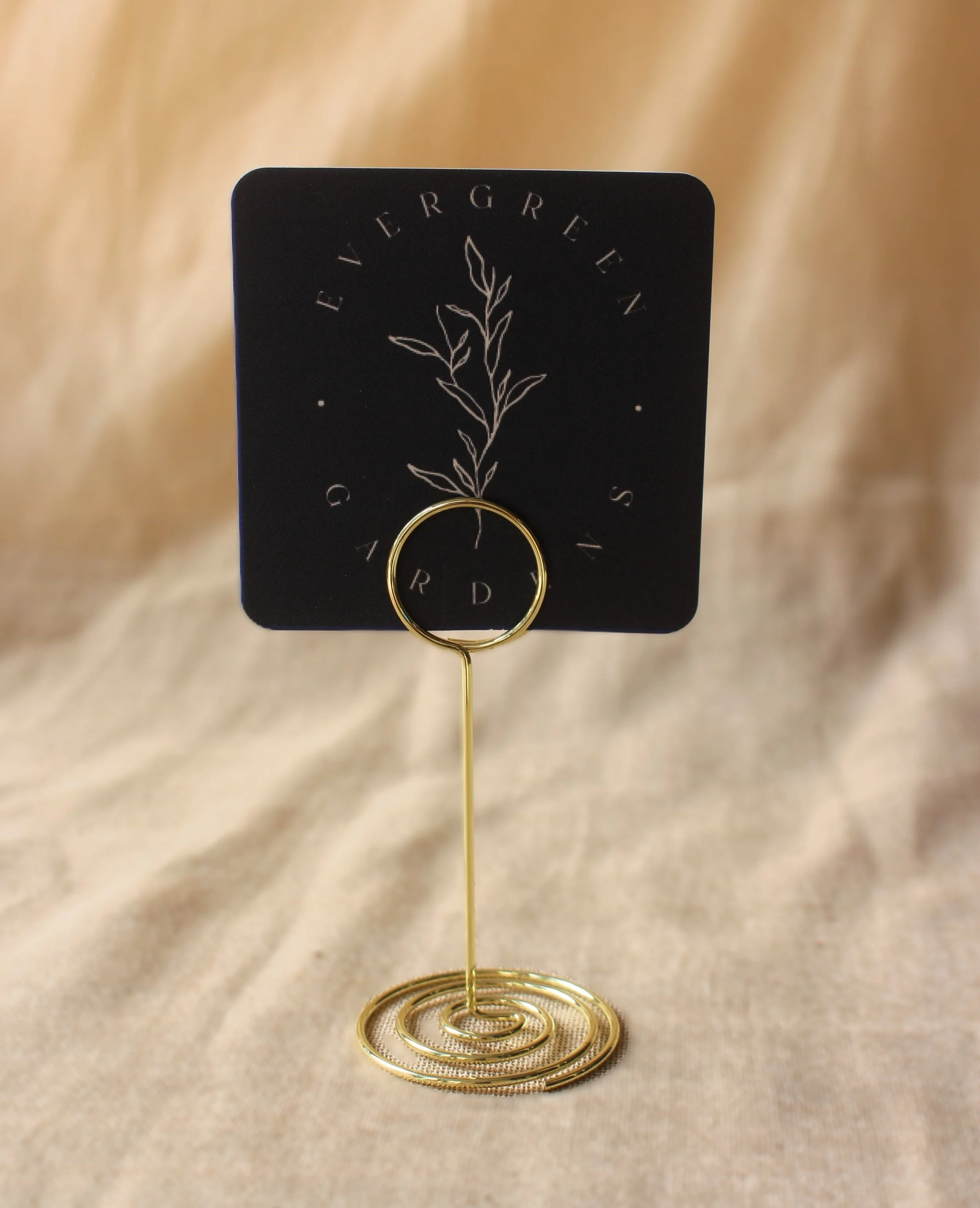 Small Gold Sign Holder 3.5" tall, 2 count