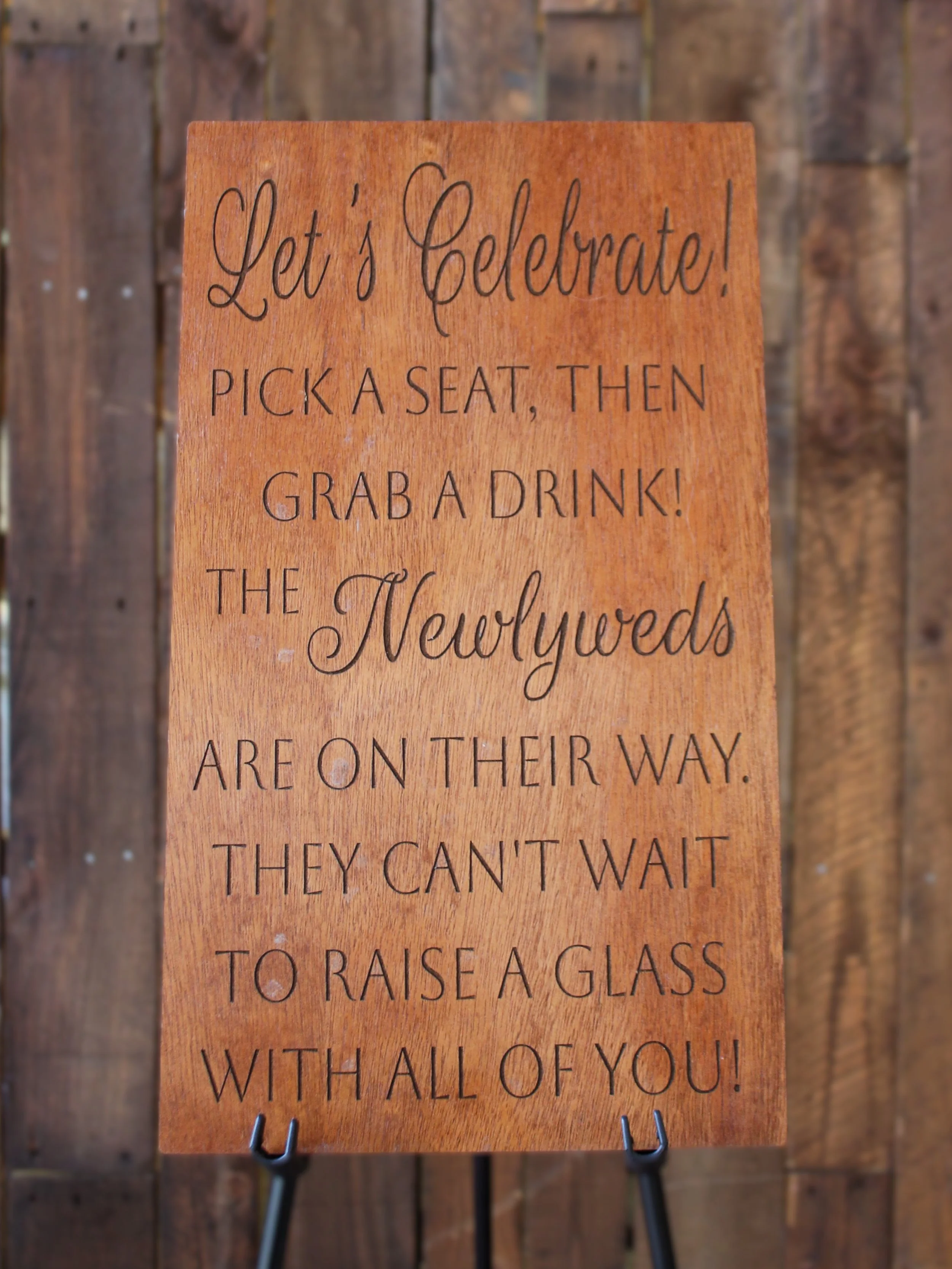 Wood Sign - Let's Celebrate 10.25" x 17.75"