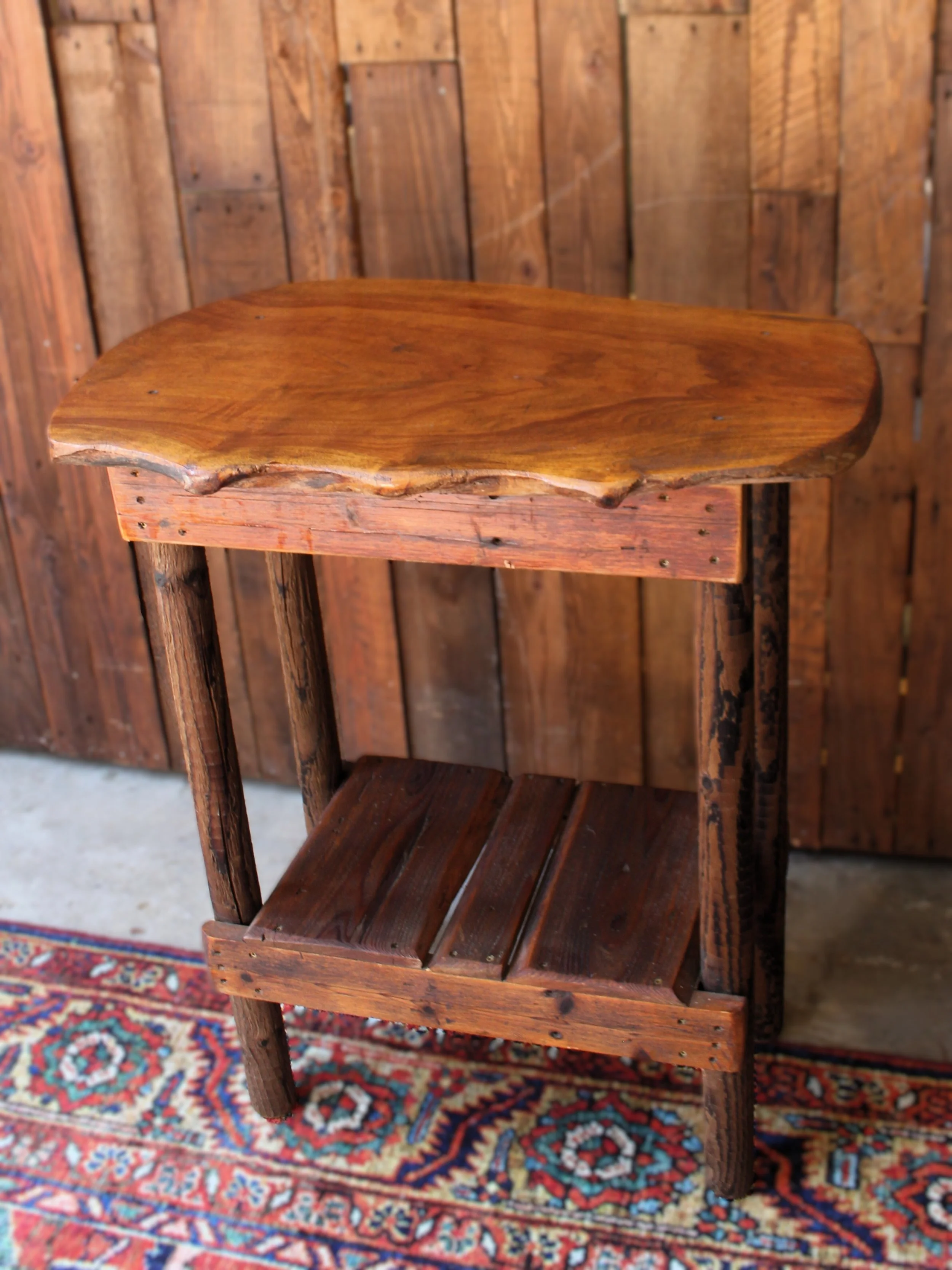 Small Natural Wood Table - 33" tall x 29" wide