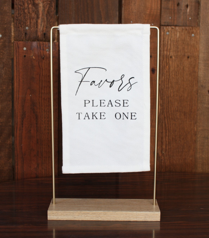 Favors Banner Sign 7" x 12"