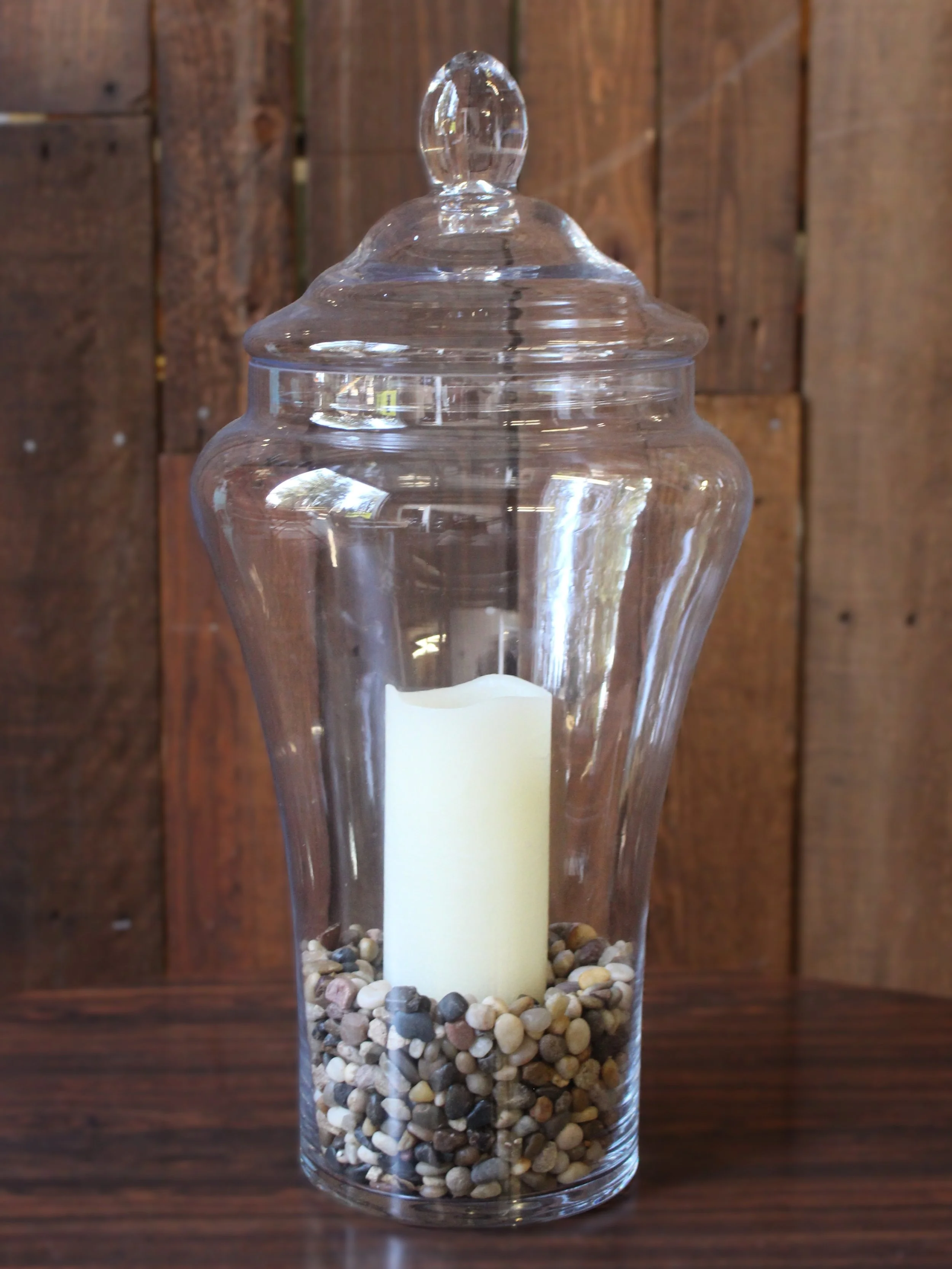 Large Enclosed Candle Holder 20" tall, 1 count