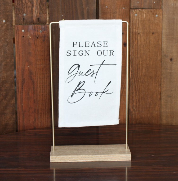 Guest Book Banner Sign 7" x 12"