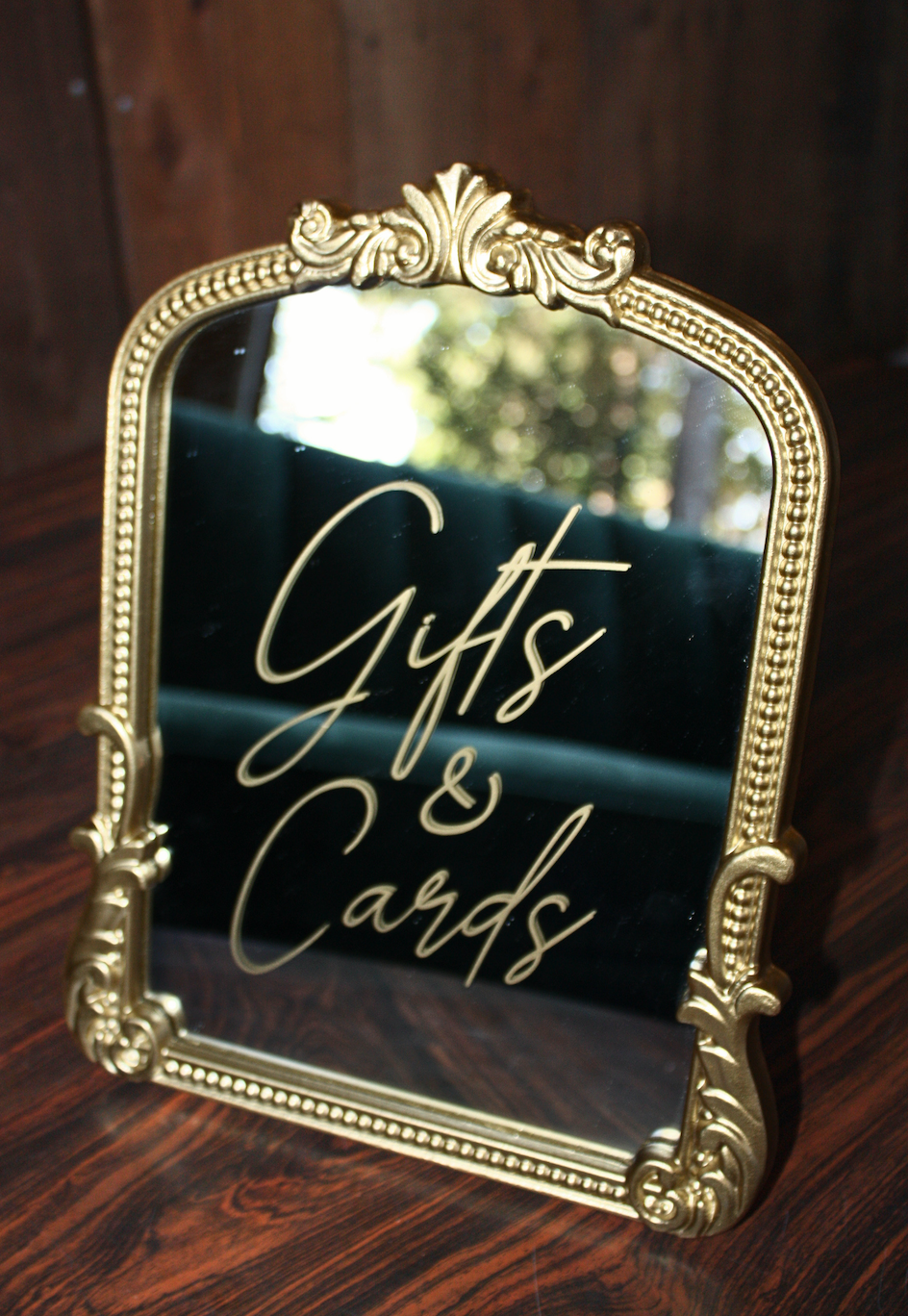 Gold Frame Mirror Gifts & Cards Sign