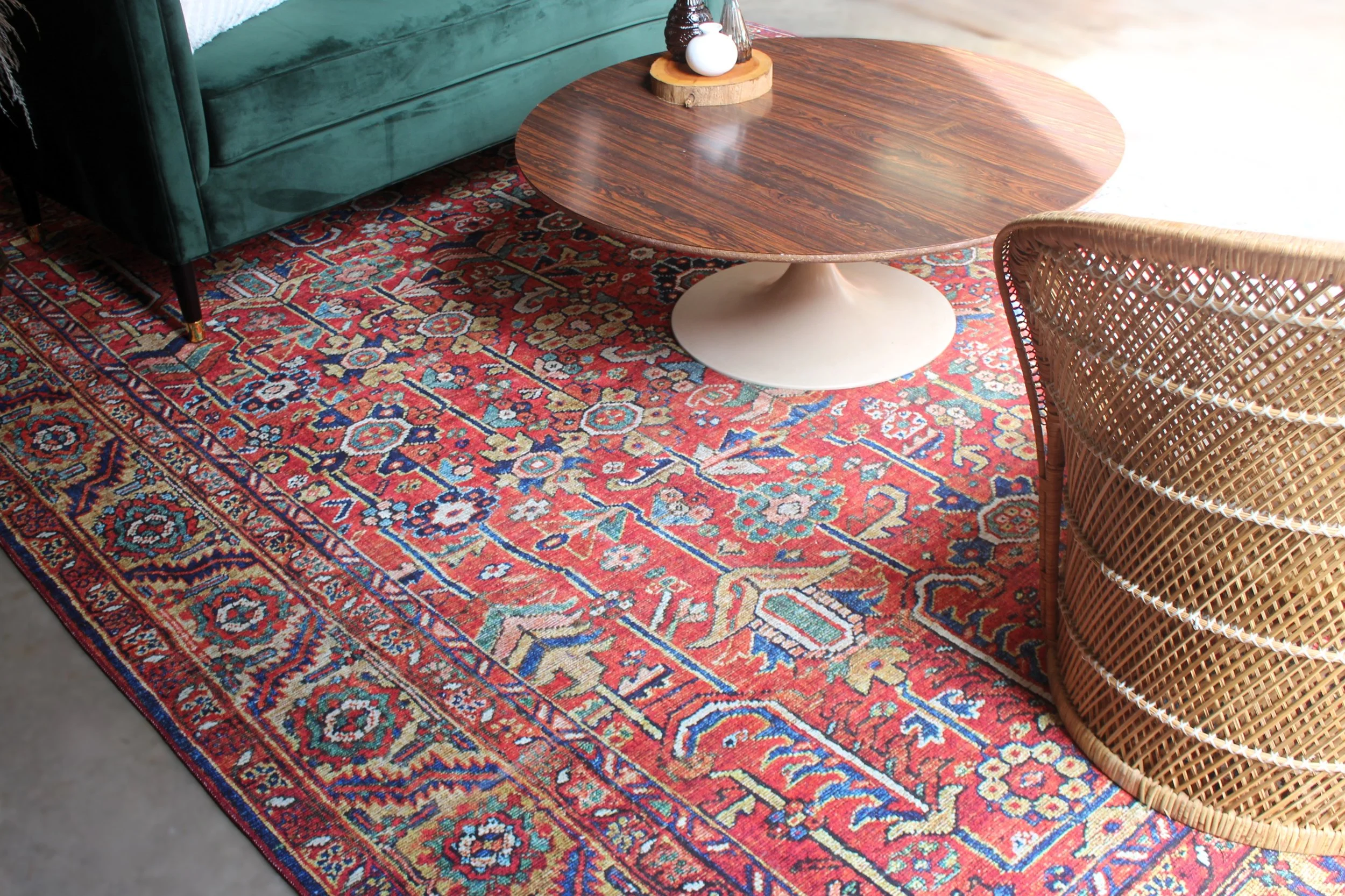 Large Red Rug 106" x 142"