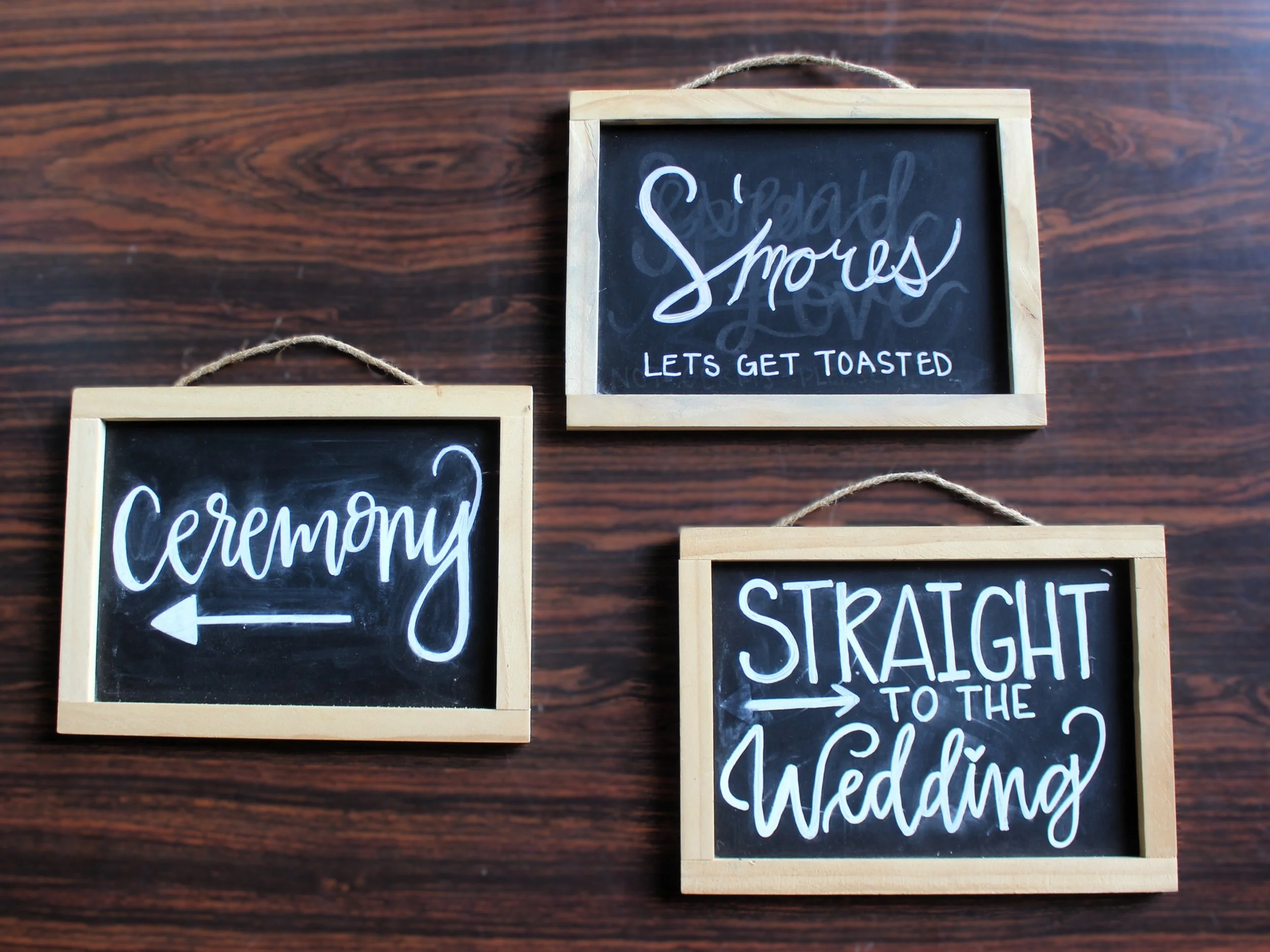 Small Wood Frame Hanging Chalkboard Signs 9" x 6.75", 1 count