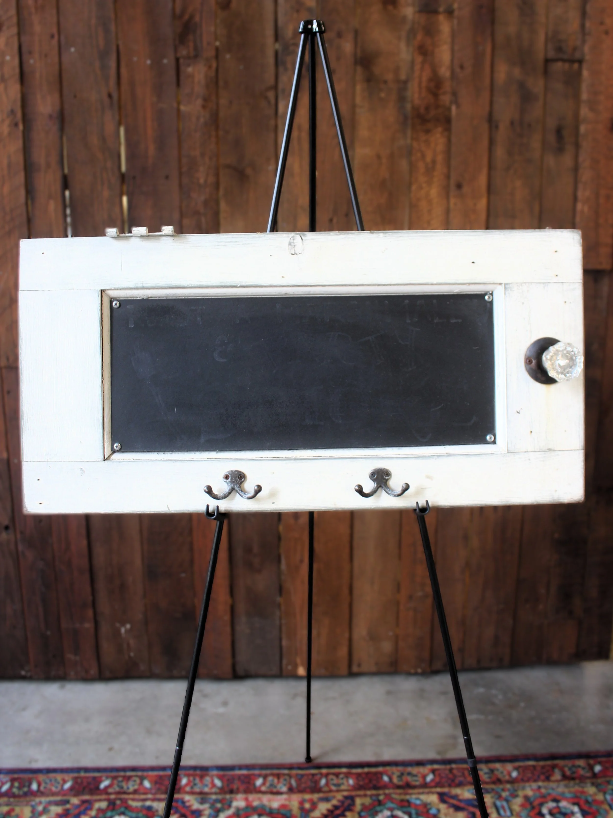 White Repurposed Chalkboard Sign 30" x 14.5"