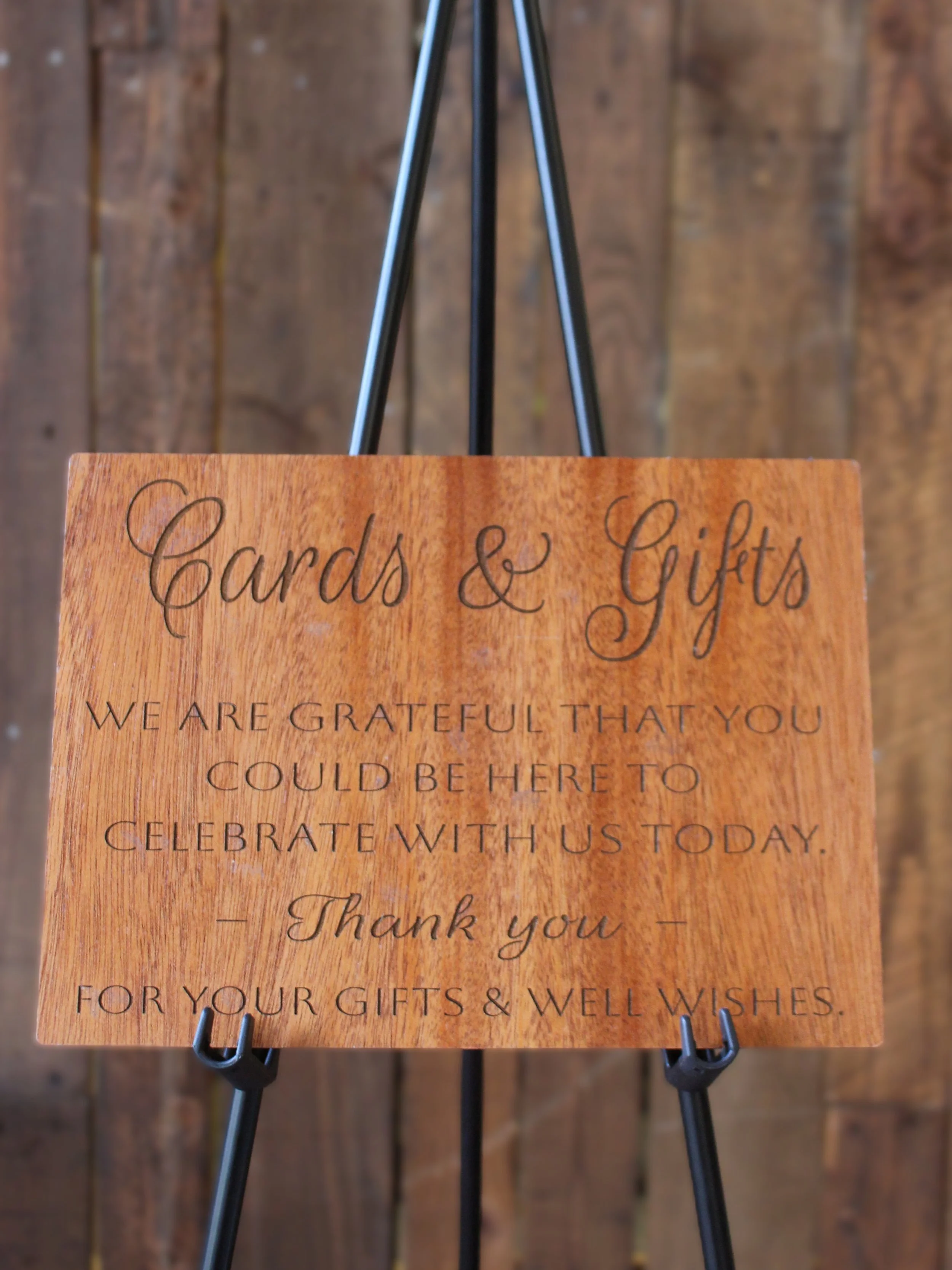 Wood Sign - Cards & Gifts 11" x 8"