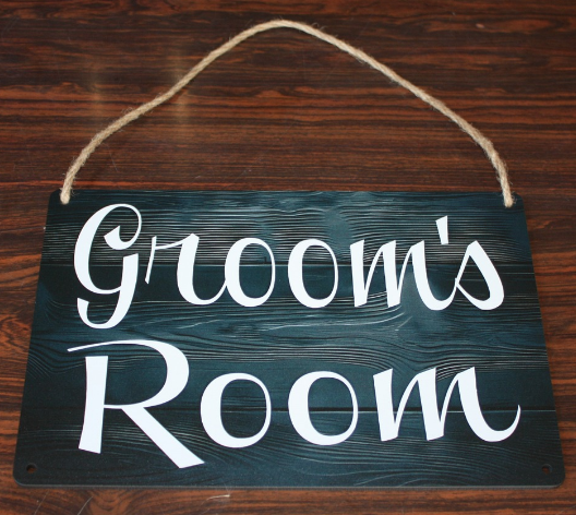 Groom's Room Sign