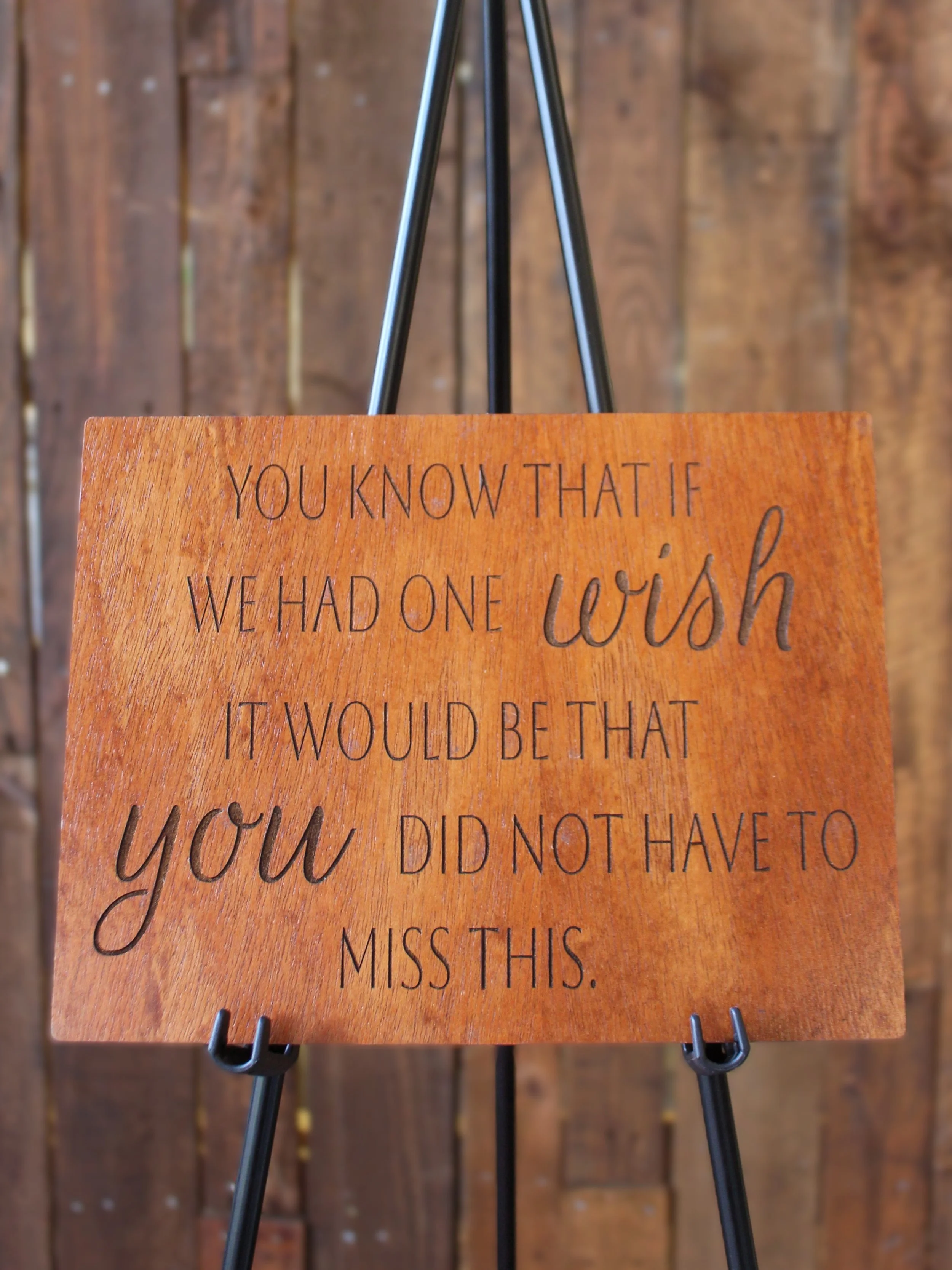 Wood Sign - One Wish 11" x 8.25"