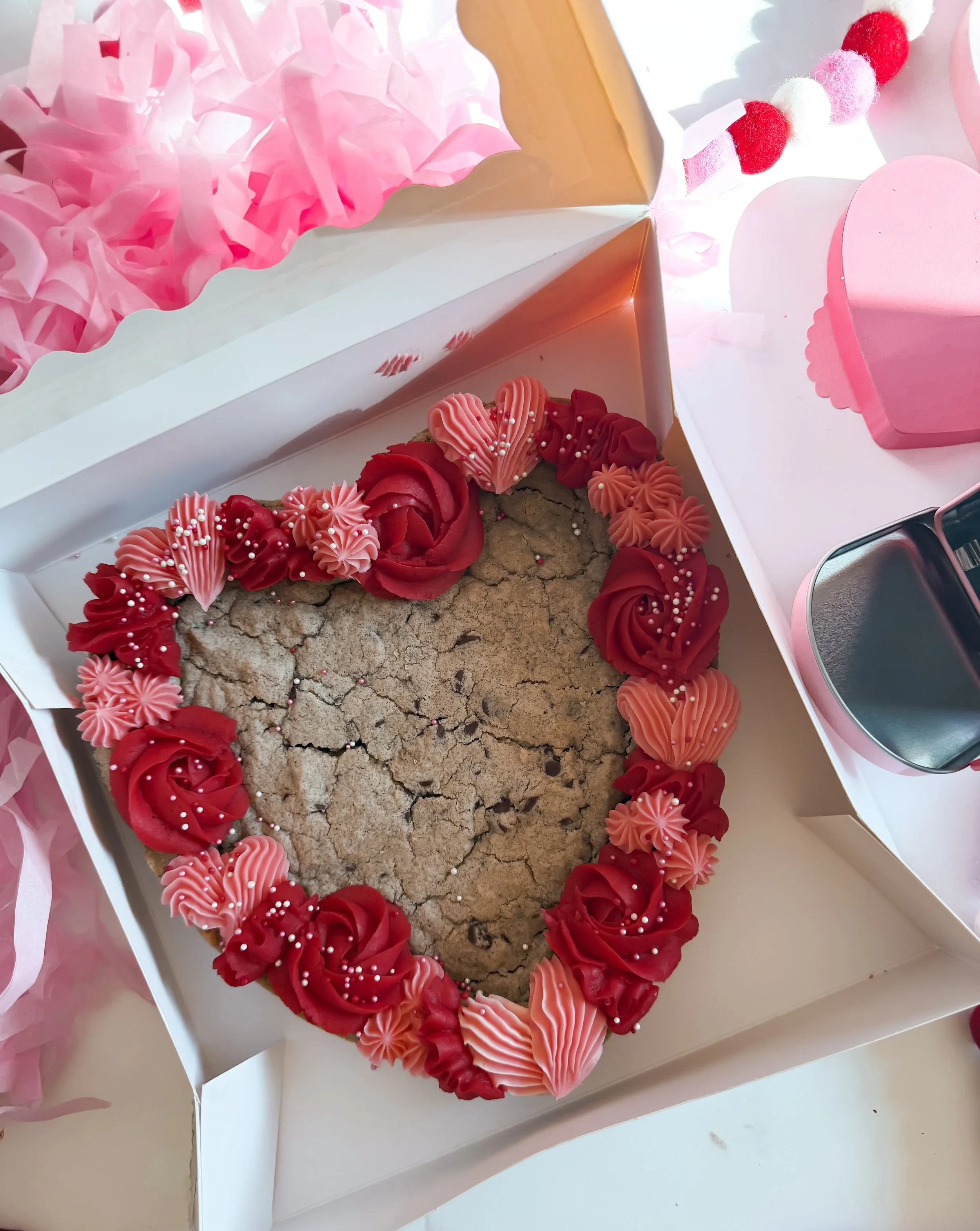Heart Shaped Cookie Cake