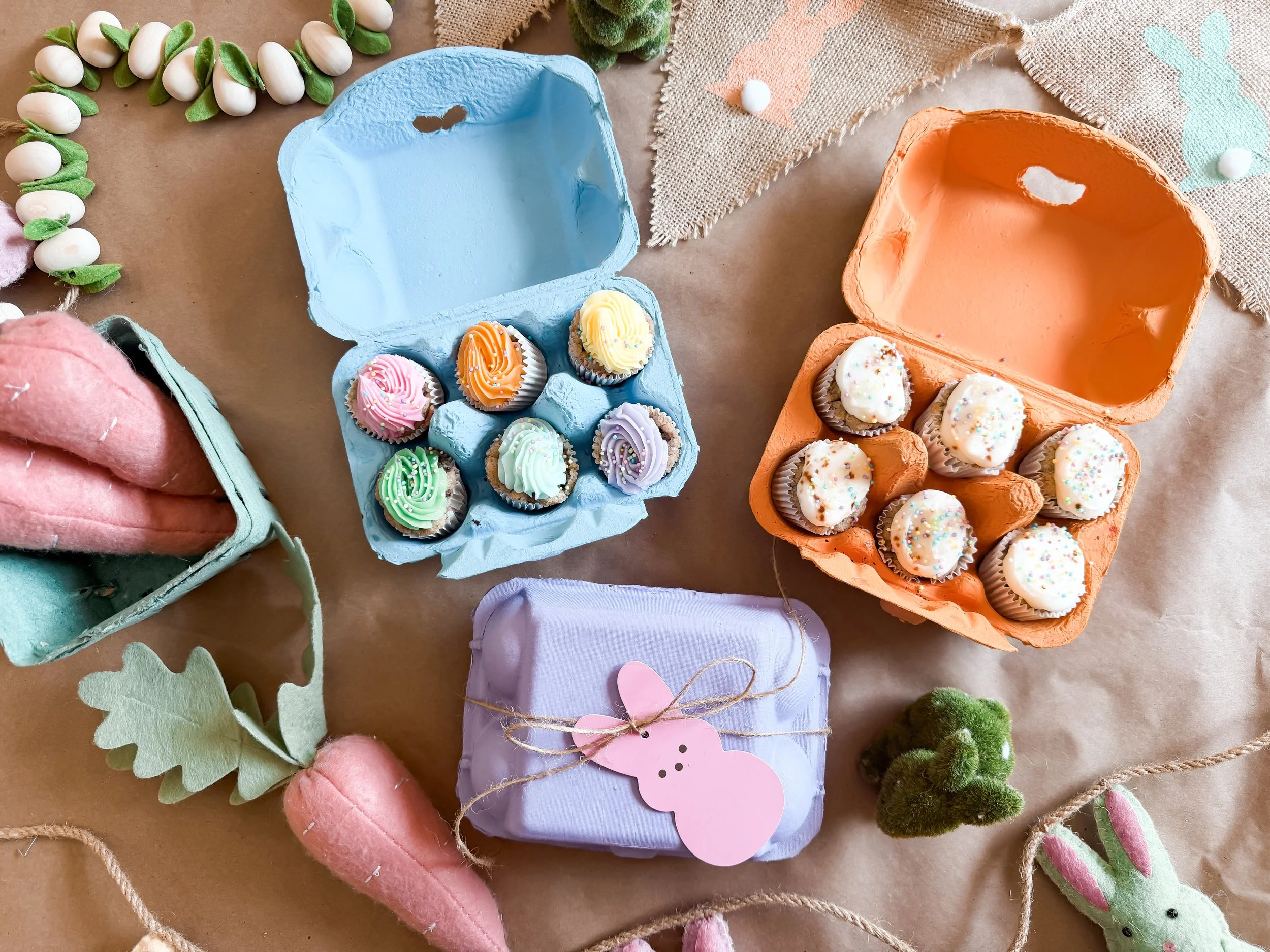 Egg Carton Cookie Cups