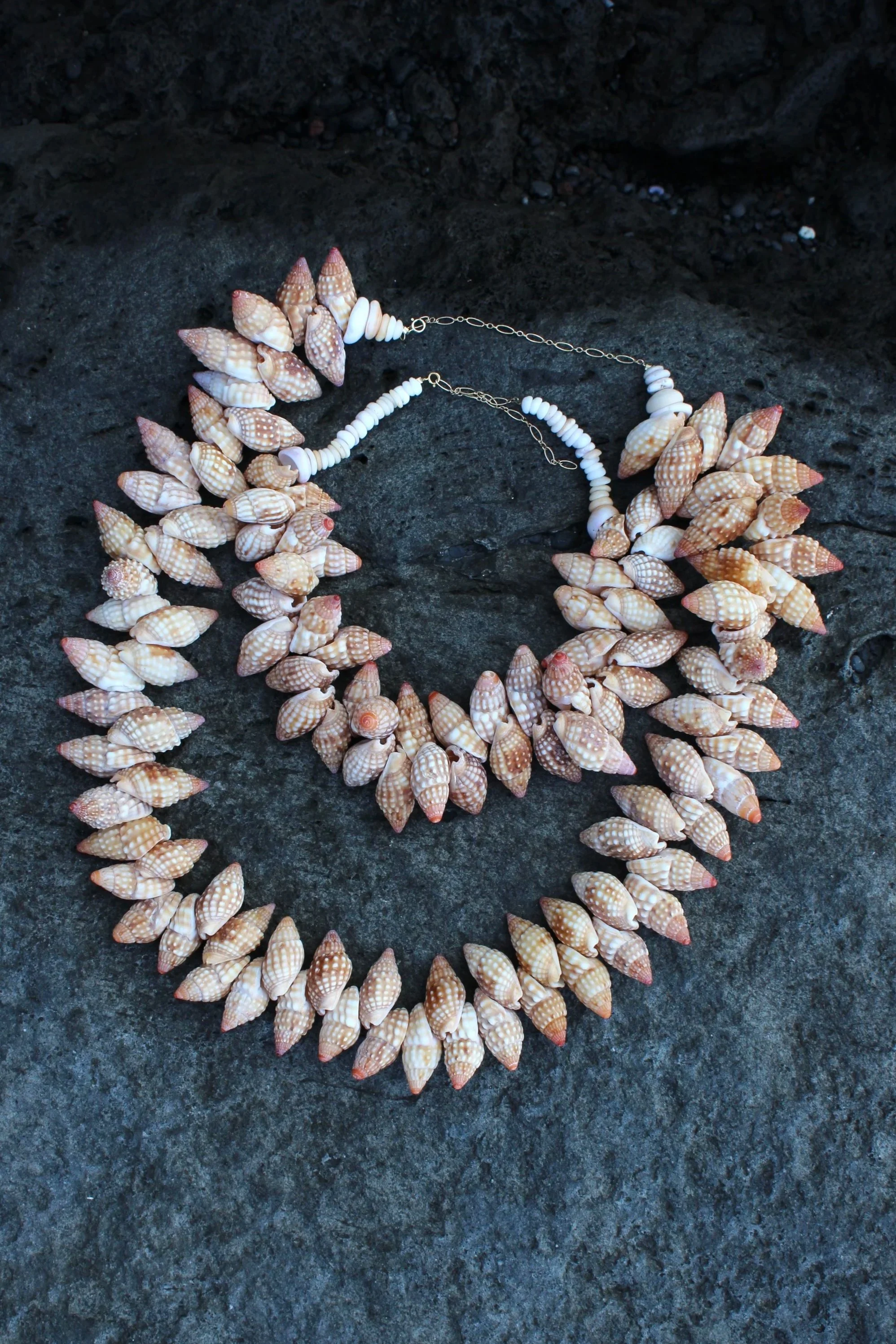 Basket shell statement necklaces/waist chain