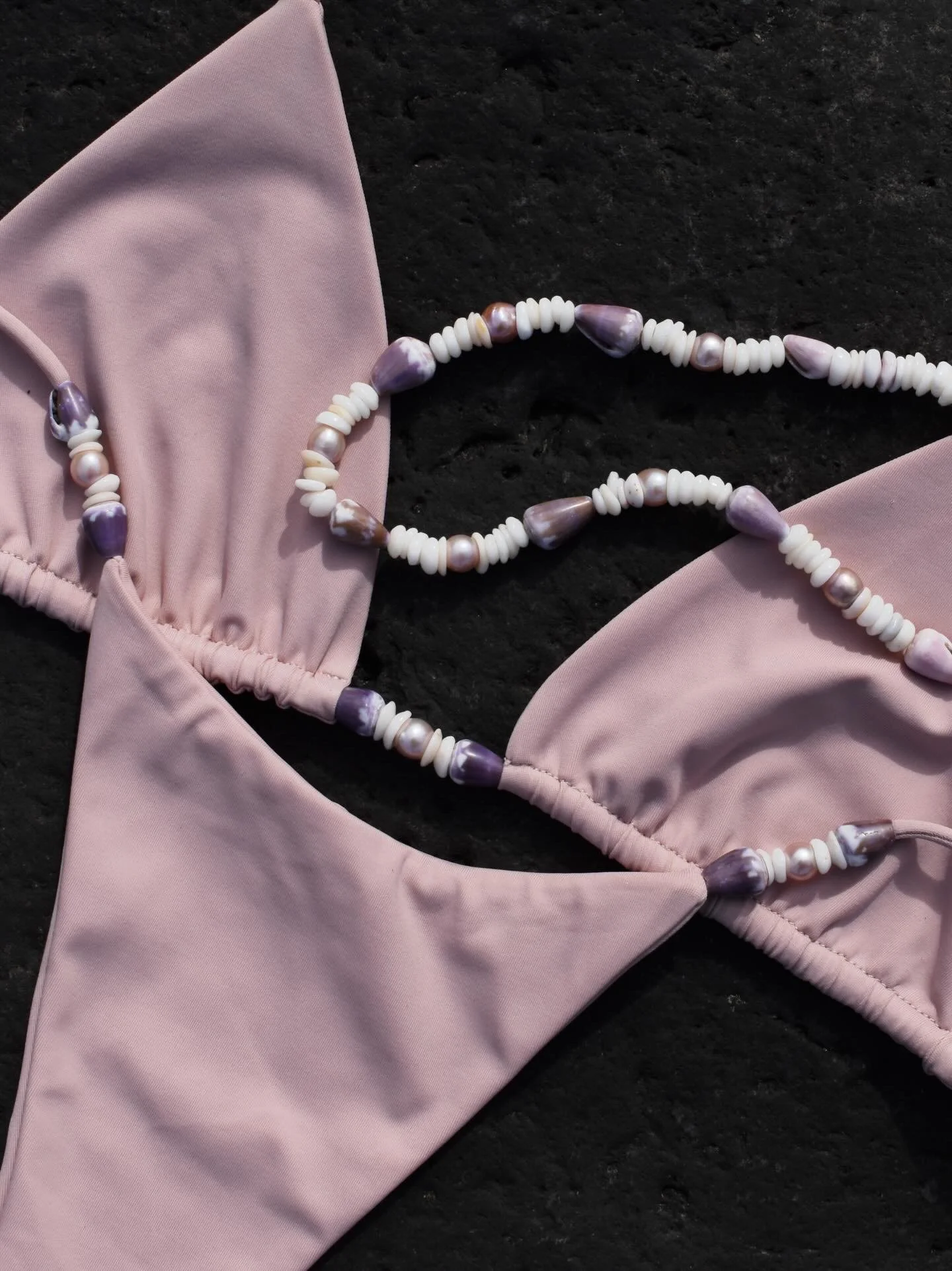 Edison pearl, I’ole cone + Puka shell top - Orchid - M