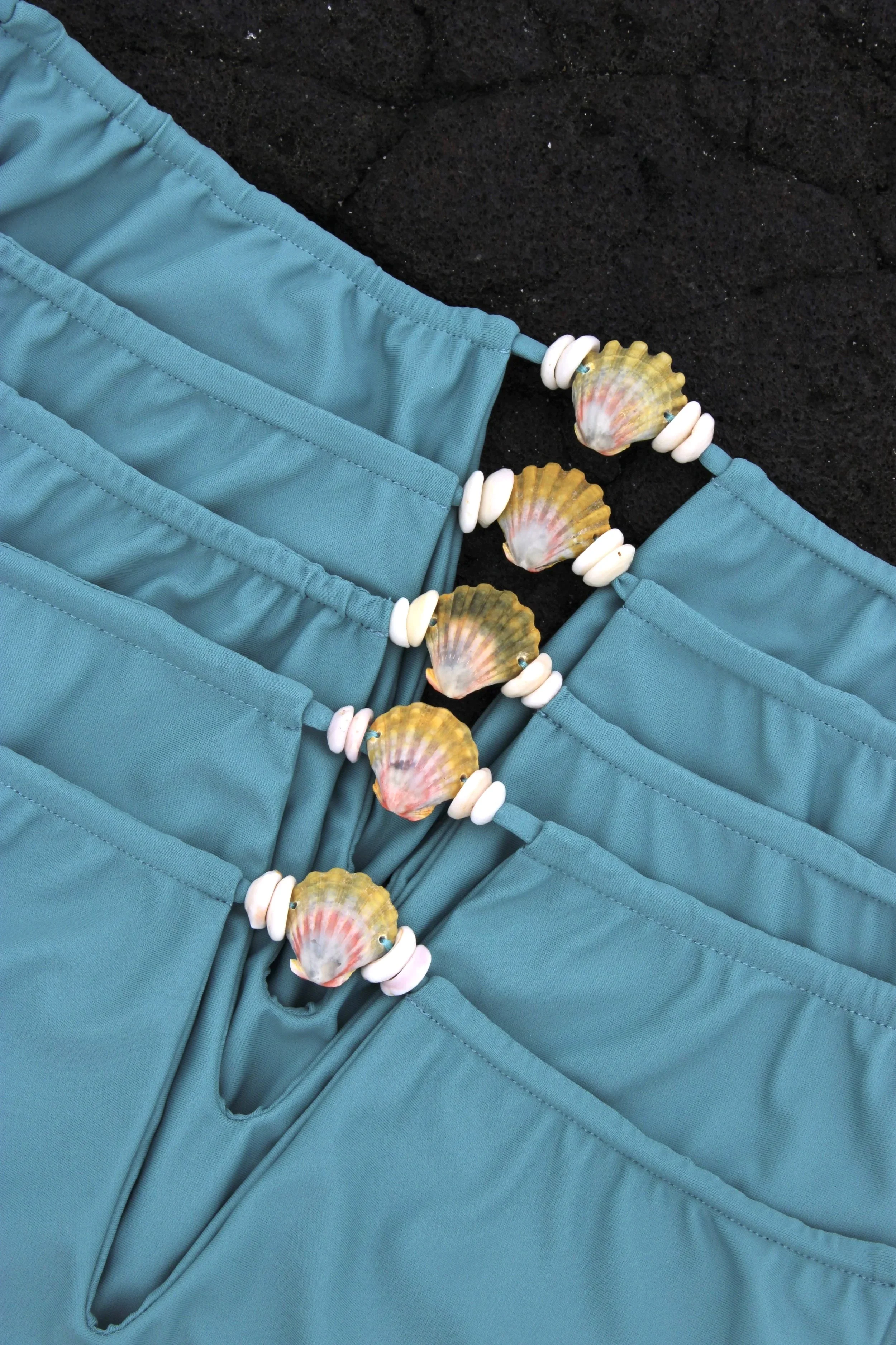 Puka + moonrise shell one piece - Blue Hawai’i - XS, L, XL