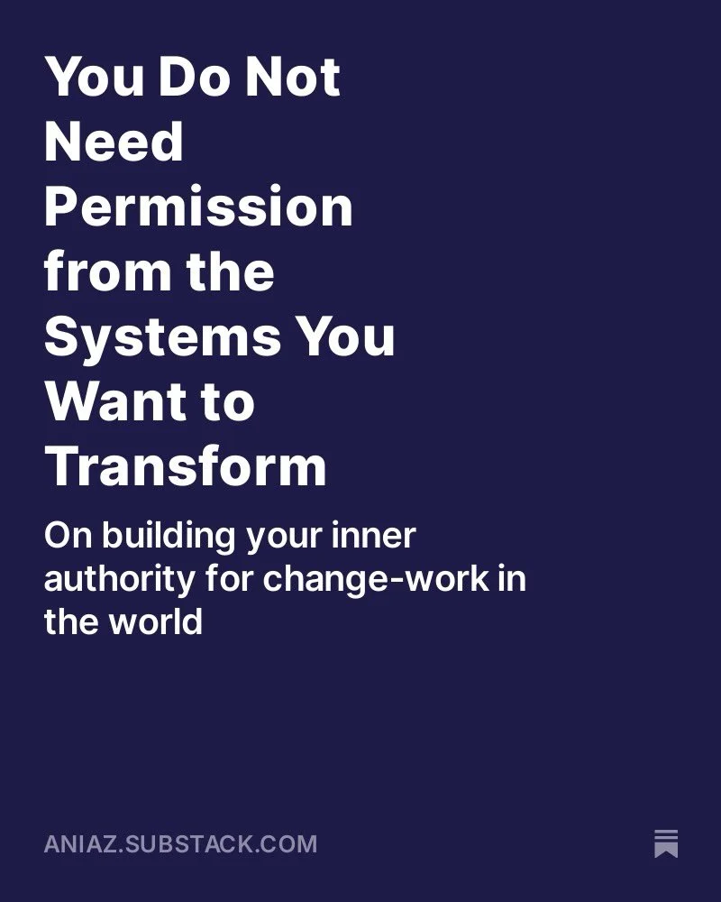 Cultivating an intimate relationship with our inner authority alongside being rooted in place, in community in life, is soo needed in these times.

We know we cannot rely on external systems and institutions to come and save us. They aren&rsquo;t. 


