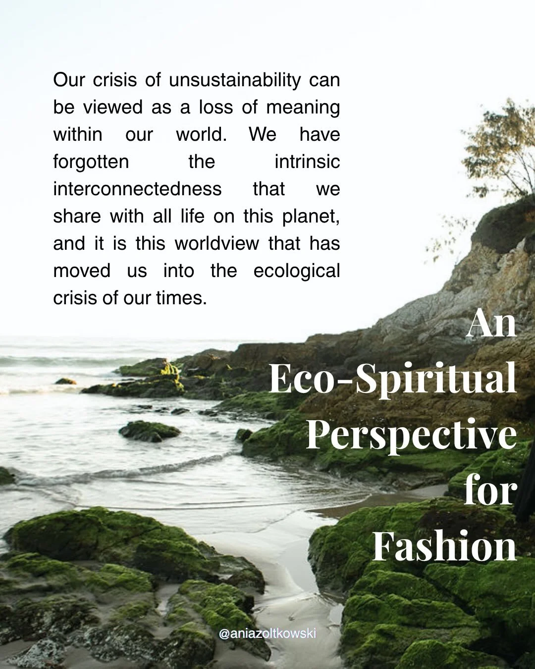6 years ago I was given opportunity to write about Eco-Spirituality for Fashion to a wider audience through the pioneering sustainable fashion publication @thelissome 

I had been exploring the intersection of fashion, spirituality and sustainability