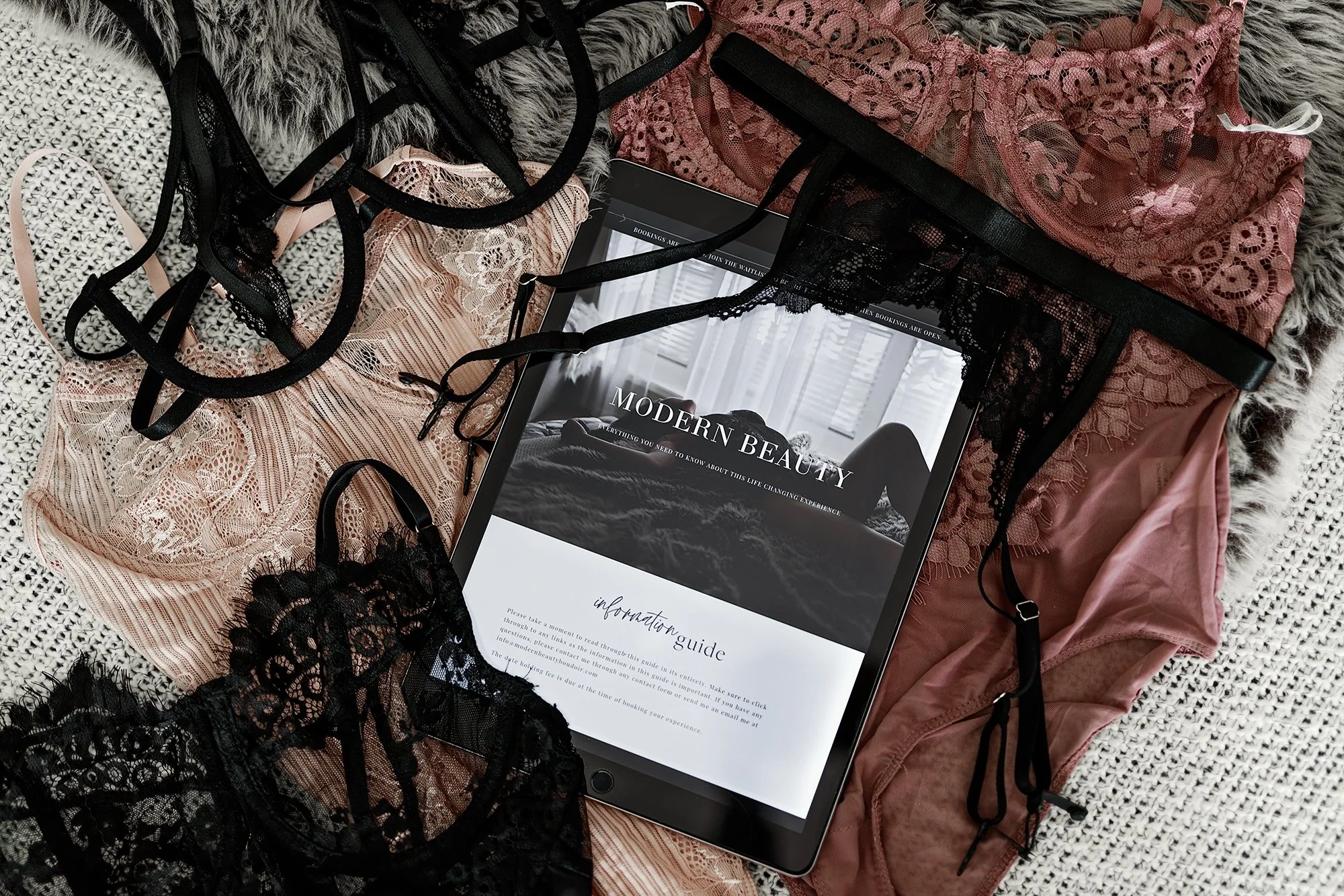Boudoir session prep guide to help women prepare for their boudoir session.