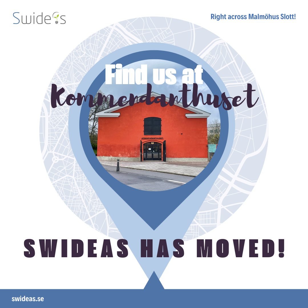 ✋Breaking News ✨
👉SwIdeas is excited to announce that we have a new address! 
After our very happy years in V&auml;stra Hamnen, our team has now moved our office to Kommendanthuset, also the new address of STPLN:

Kommendanthuset,
Malm&ouml;husv&aum