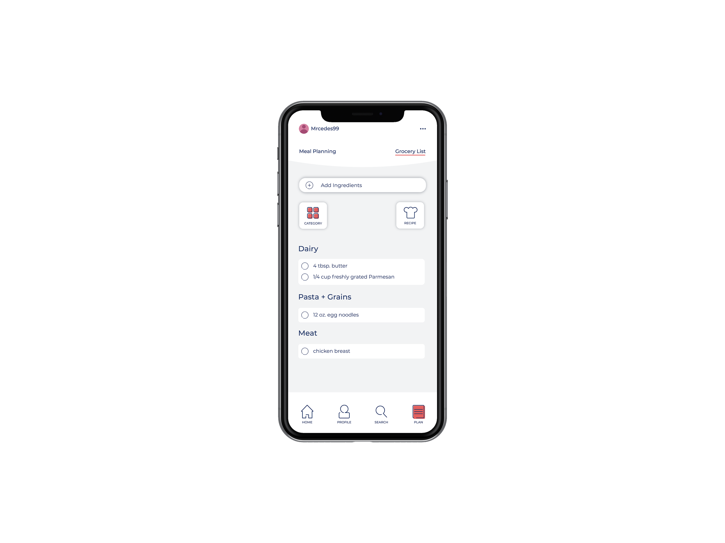 Grocery List by Category
