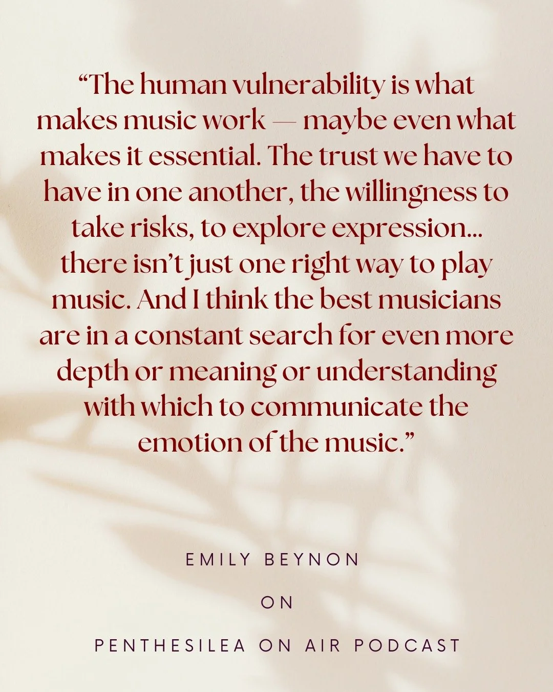 For the entire inspiring conversation with Emily Beynon, principal flute of the Royal Concertgebouw Orchestra Amsterdam, go to www.penthesileaonair.com or follow us on Spotify 🎧LINK IN BIO