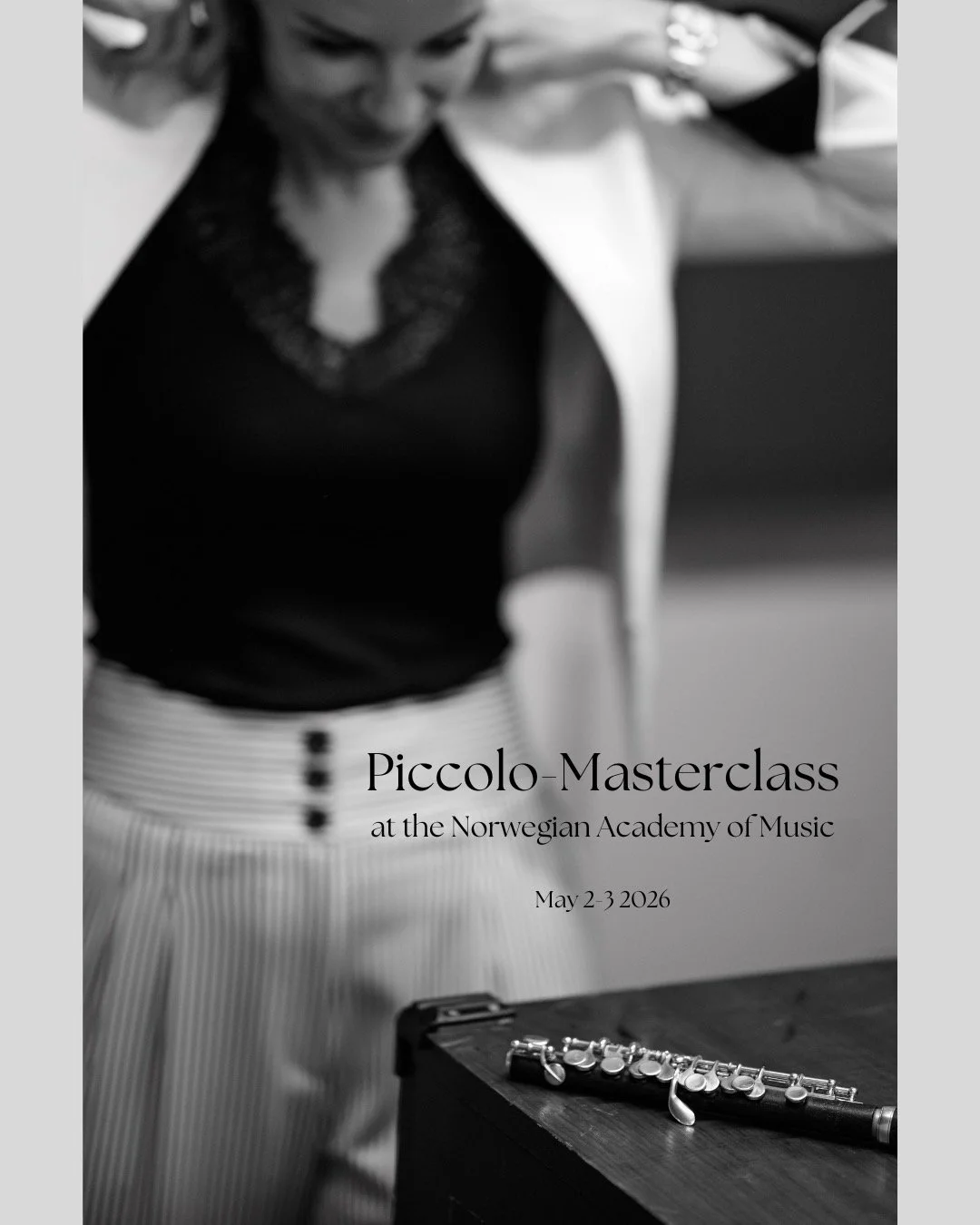 Excited about my upcoming Piccolo-weekend in Oslo!! Two days full of this instrument's richest orchestral colors plus a session of psychological coaching for auditions. The first of a series of exciting masterclasses 🍀 Photo by @benepikt_insta
