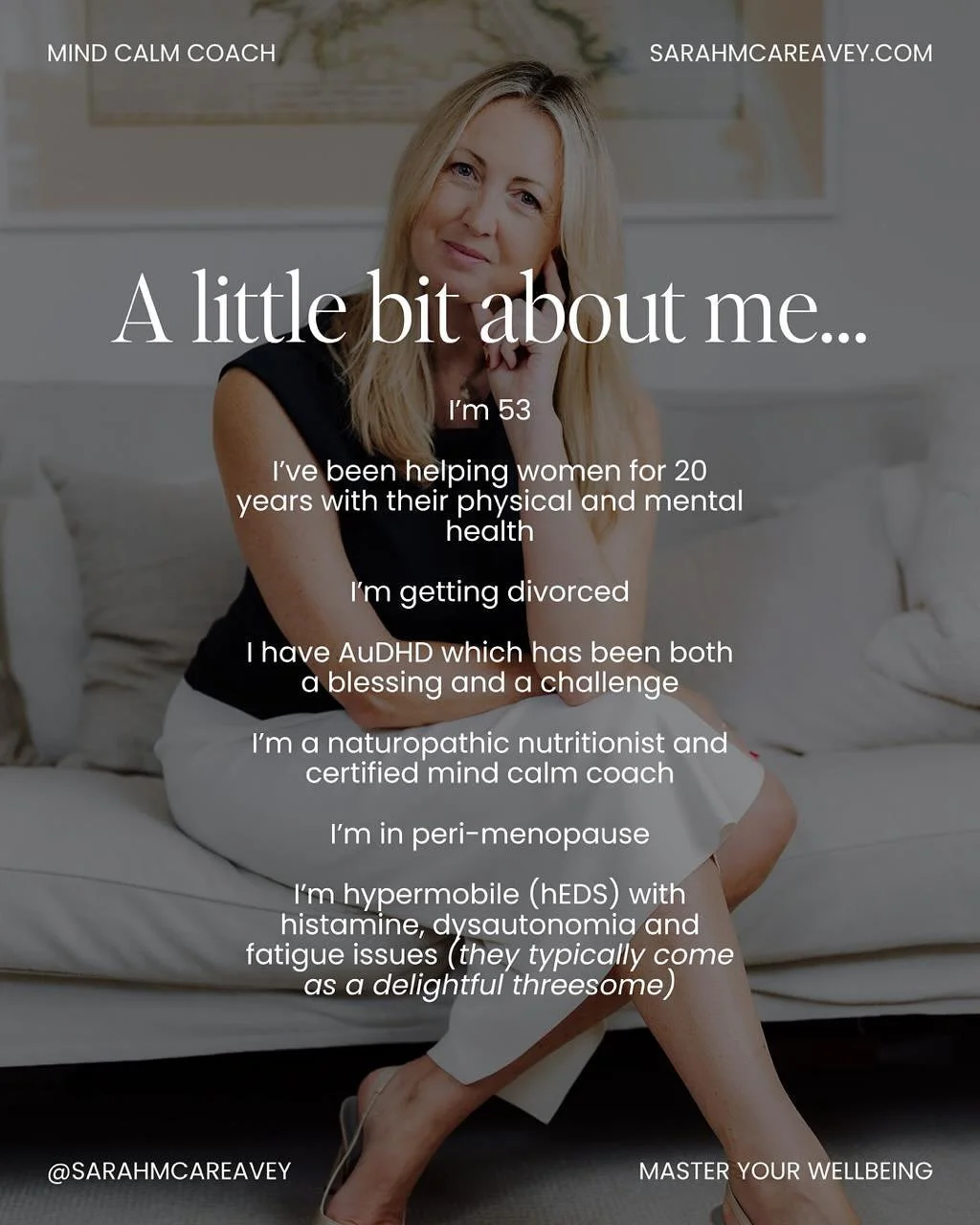 I live what I coach.

I&rsquo;ve been the guinea pig for all the women I&rsquo;ve helped over the last 20 years.

My clients are in relationship with me for life no matter how short or long they work with me - I never stop cheering for them or wantin