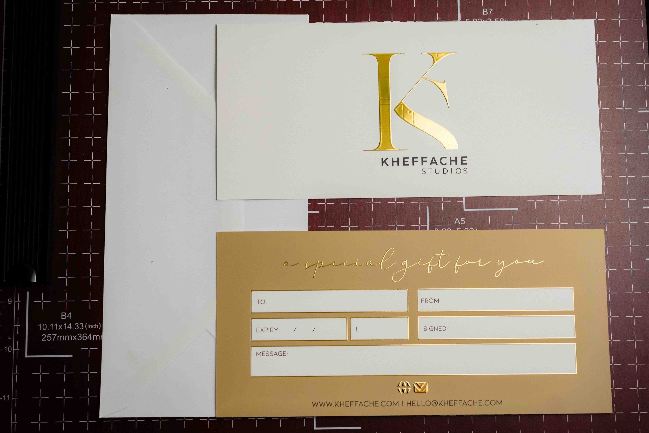 kheffache studios gift voucher card  photography session