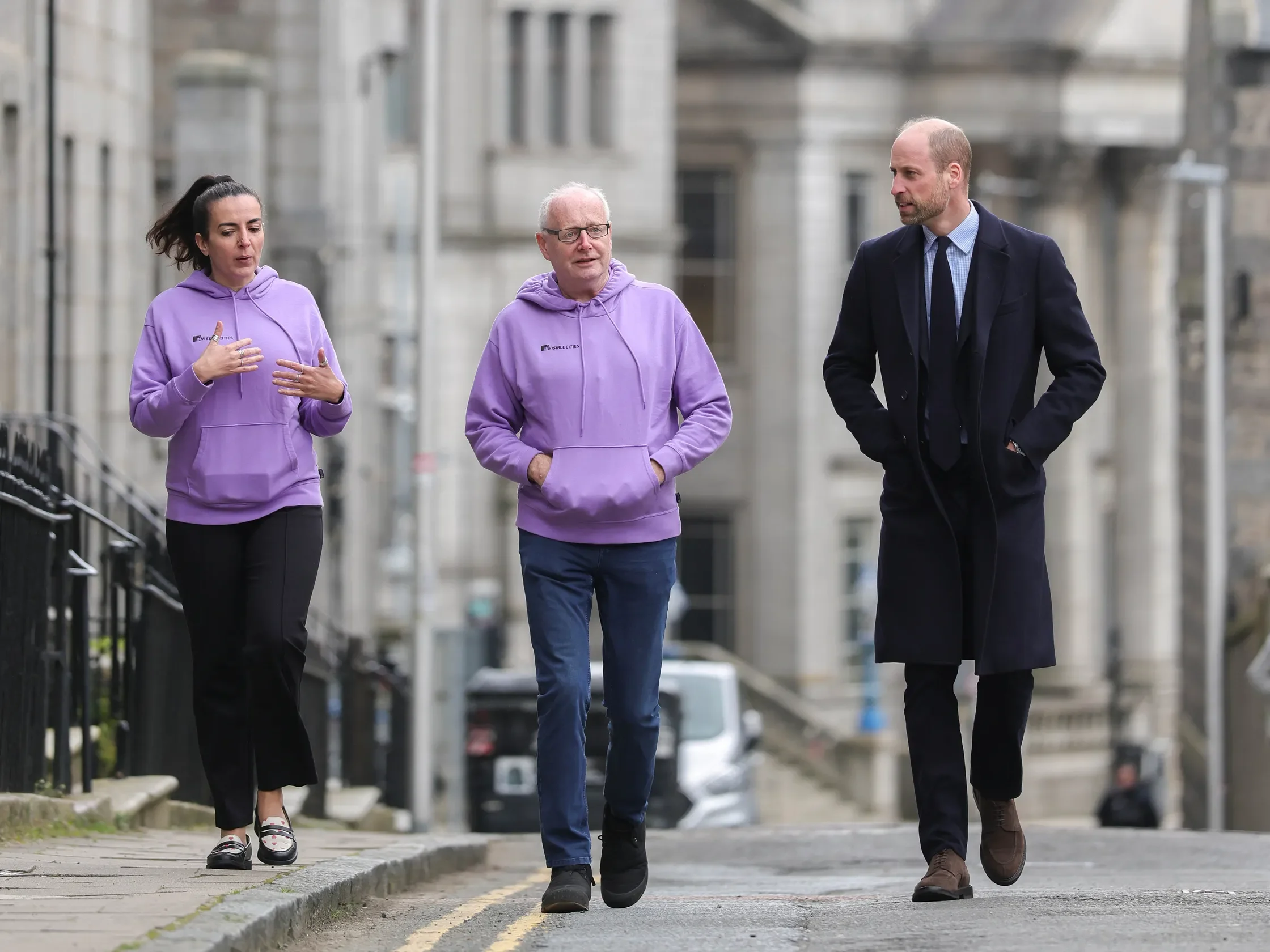 Prince William attends the official launch of Invisible Cities Aberdeen, alongside the organization’s founder Zakia Moulaoui Guery.Photo: Andrew Parsons / Kensington Palace