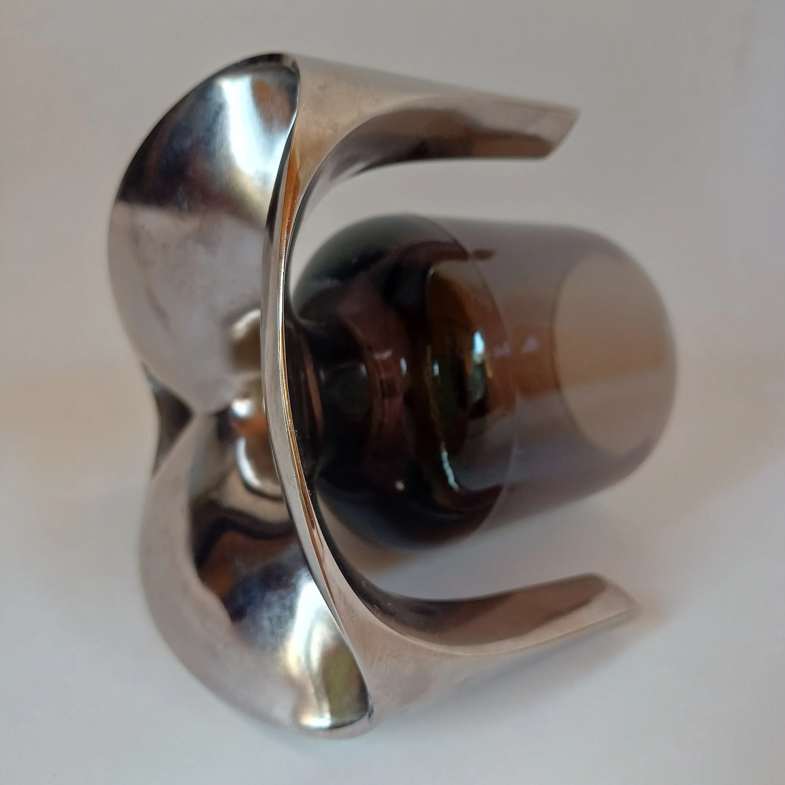 Chrome and brown glass candleholder 2.jpg