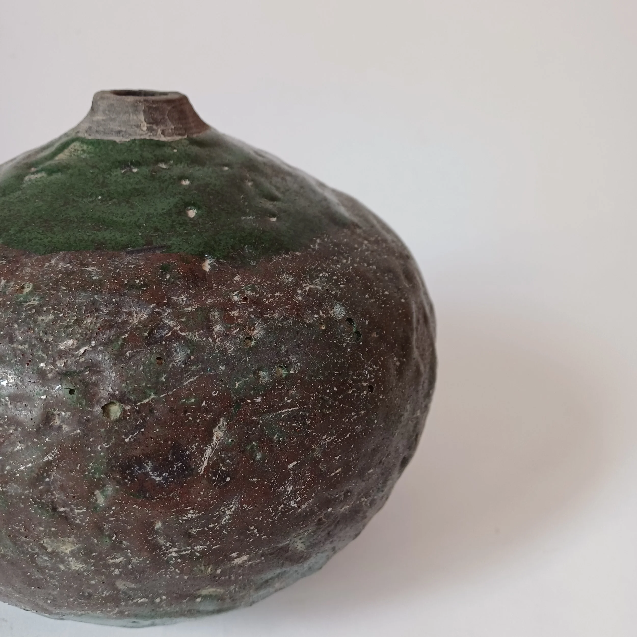 Green drip and grey round vase 2.jpg