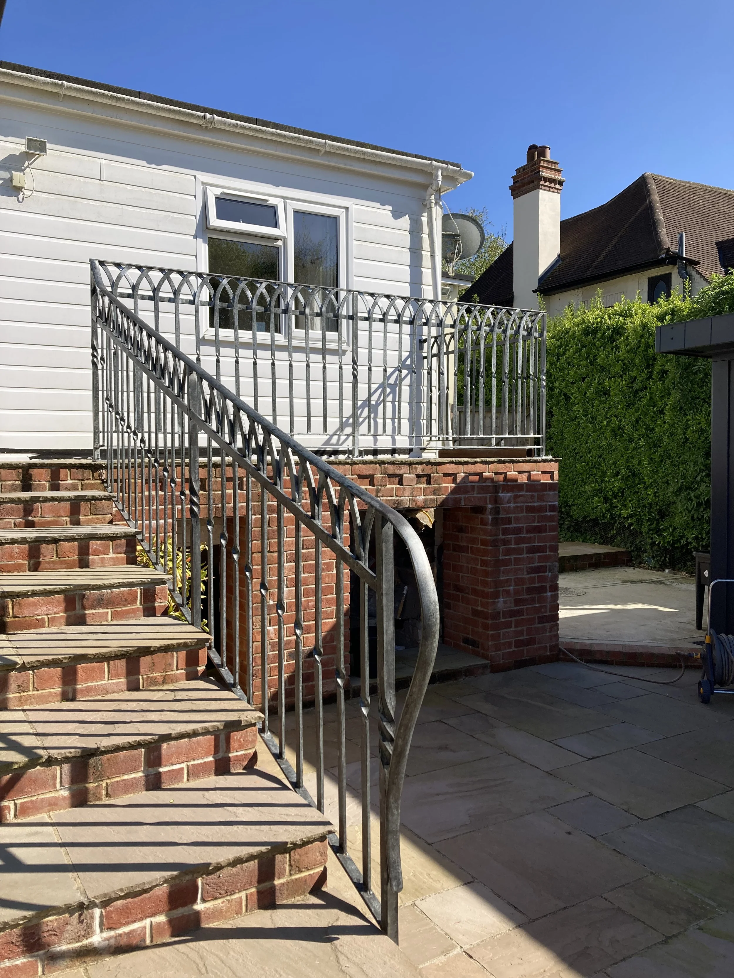 Bespoke Gothic style garden Balustrade