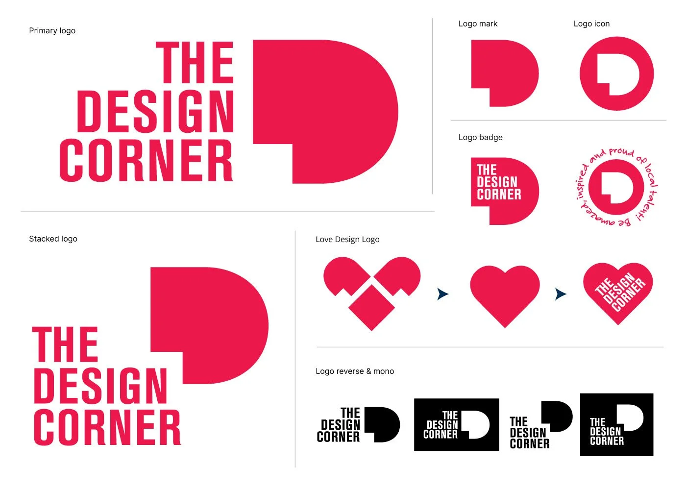 Logo design for The Design Corner - created by Barry O'Connor Design, Dublin